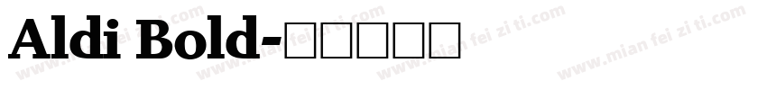 Aldi Bold字体转换